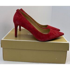 Michael Kors Alina Flex Pump Crimson Suede Women's Size 9 M